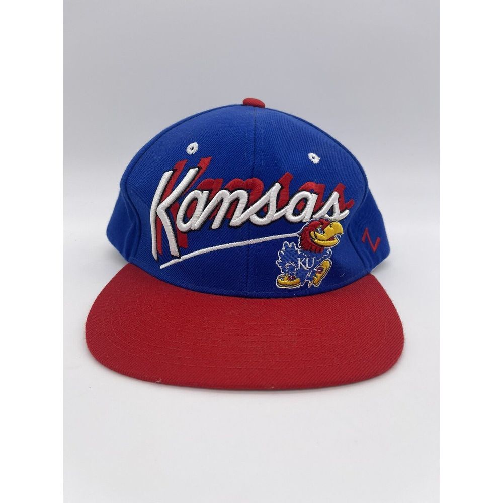 Kansas Jayhawks KU University of Kansas Zephyr Snapback Hat Blue & Red The Z Hat